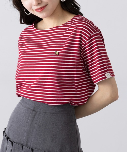 Arnie Arnold Palmer(アーニーアーノルドパーマー)の「【ARNIE】9054543 先染ボーダーフェルト刺繍半袖Tシャツ(Tシャツ/カットソー・レディース・ブルー/ブラック/ワイン・M/L/LL)」の14枚目の写真