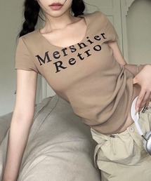 ラウンドネックロゴTシャツ
