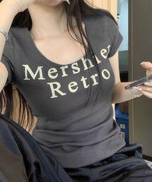 ラウンドネックロゴTシャツ