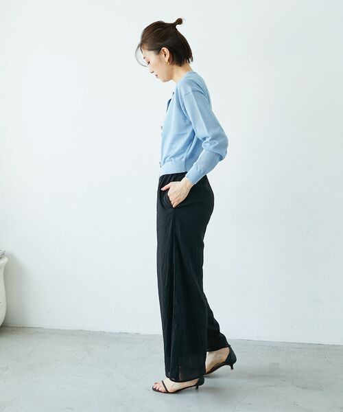 le.coeur blanc(ルクールブラン)の「リネンライクシアーボイルイージーパンツ(その他パンツ・レディース・ブラウン/ブラック・38)」の22枚目の写真