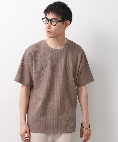 THE SHOP TK (ザ ショップ ティーケー )の「ライトフクレジャカード 半袖Tシャツ 洗濯機OK(Tシャツ/カットソー・メンズ・オフホワイト/ブラウン系/ブルーグリーン/ネイビー・02/03/04)」の2枚目の写真
