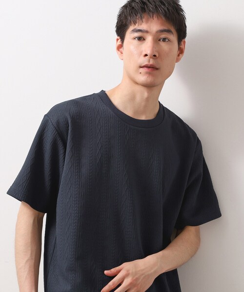 THE SHOP TK (ザ ショップ ティーケー )の「ライトフクレジャカード 半袖Tシャツ 洗濯機OK(Tシャツ/カットソー・メンズ・オフホワイト/ブラウン系/ブルーグリーン/ネイビー・02/03/04)」の3枚目の写真