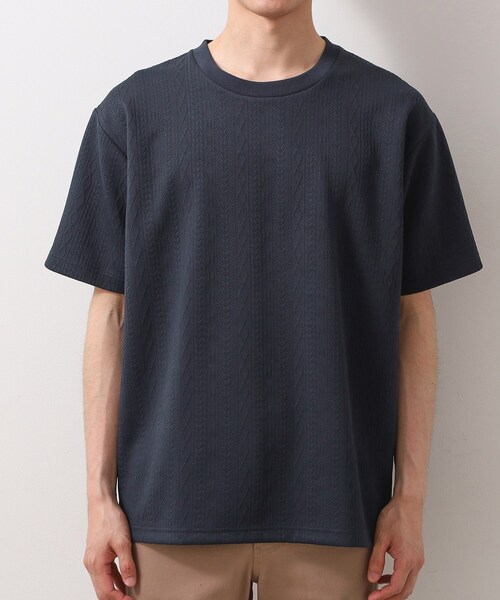 THE SHOP TK (ザ ショップ ティーケー )の「ライトフクレジャカード 半袖Tシャツ 洗濯機OK(Tシャツ/カットソー・メンズ・オフホワイト/ブラウン系/ブルーグリーン/ネイビー・02/03/04)」の8枚目の写真