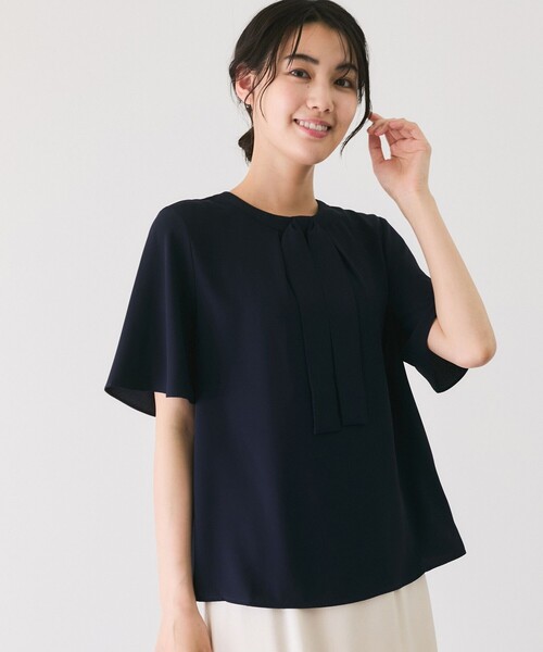 Jayro(ジャイロ)の「前ボウタイ半袖ブラウス(シャツ/ブラウス・レディース・ホワイト/ネイビー/ピンク系その他2/ブルー系その他6・M)」の17枚目の写真