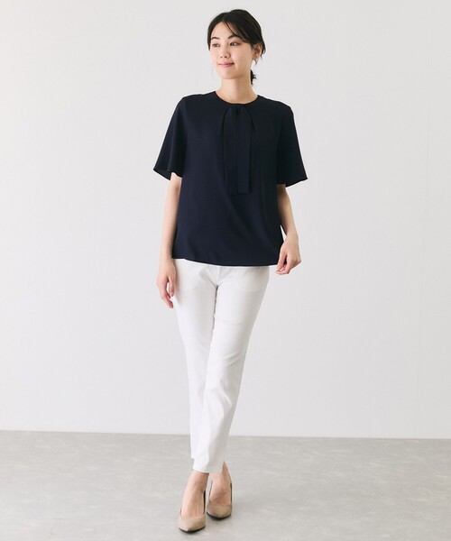 Jayro(ジャイロ)の「前ボウタイ半袖ブラウス(シャツ/ブラウス・レディース・ホワイト/ネイビー/ピンク系その他2/ブルー系その他6・M)」の11枚目の写真