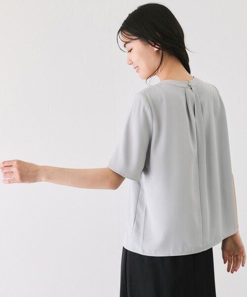 Jayro(ジャイロ)の「前ボウタイ半袖ブラウス(シャツ/ブラウス・レディース・ホワイト/ネイビー/ピンク系その他2/ブルー系その他6・M)」の6枚目の写真
