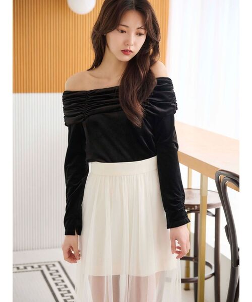 MERCURYDUO(マーキュリーデュオ)の「チュールティアードスカート(スカート・レディース・ライトブルー/オフホワイト・SMALL/MEDIUM)」の10枚目の写真