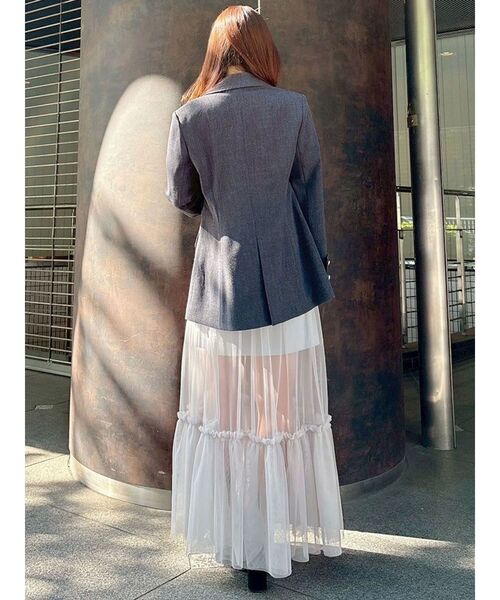 MERCURYDUO(マーキュリーデュオ)の「チュールティアードスカート(スカート・レディース・ライトブルー/オフホワイト・SMALL/MEDIUM)」の14枚目の写真