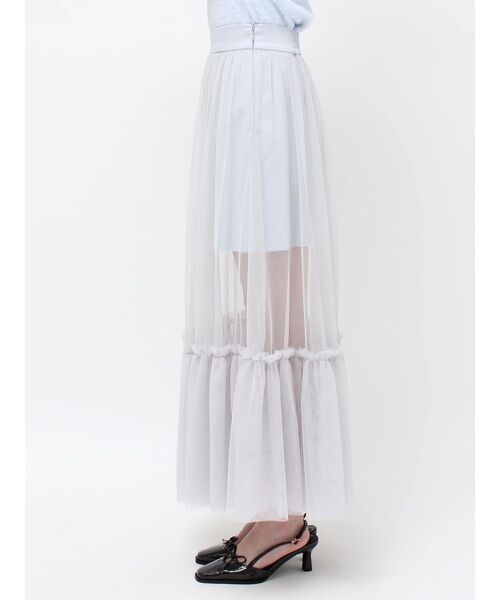 MERCURYDUO(マーキュリーデュオ)の「チュールティアードスカート(スカート・レディース・ライトブルー/オフホワイト・SMALL/MEDIUM)」の22枚目の写真