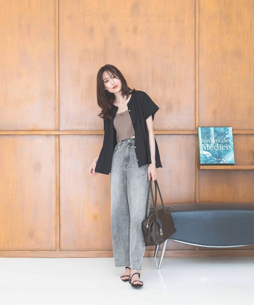 GLOBAL WORK（グローバルワーク）の「リッチクリーンペプラム/289379（Tシャツ/カットソー・レディース・ブラック/グレイッシュベージュ/グリーン系その他7・LARGE/MEDIUM）」の10枚目の写真