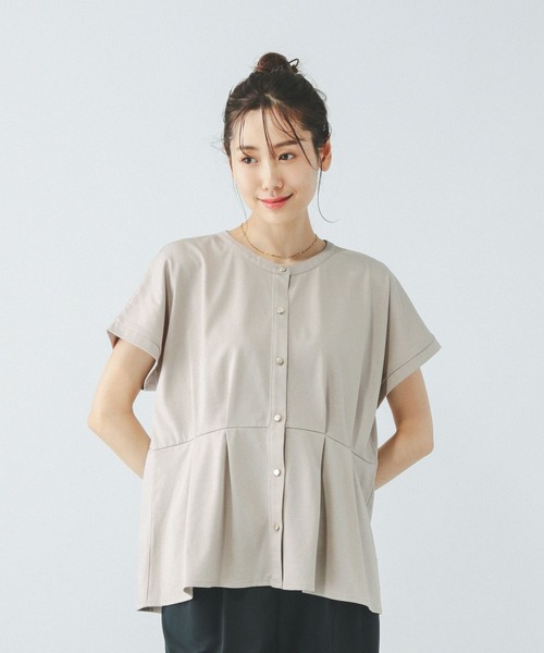 GLOBAL WORK（グローバルワーク）の「リッチクリーンペプラム/289379（Tシャツ/カットソー・レディース・ブラック/グレイッシュベージュ/グリーン系その他7・LARGE/MEDIUM）」の20枚目の写真