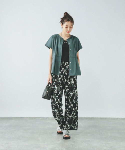 GLOBAL WORK（グローバルワーク）の「リッチクリーンペプラム/289379（Tシャツ/カットソー・レディース・ブラック/グレイッシュベージュ/グリーン系その他7・LARGE/MEDIUM）」の19枚目の写真