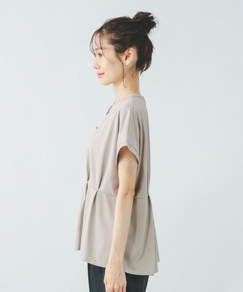GLOBAL WORK（グローバルワーク）の「リッチクリーンペプラム/289379（Tシャツ/カットソー・レディース・ブラック/グレイッシュベージュ/グリーン系その他7・LARGE/MEDIUM）」の14枚目の写真