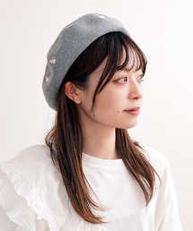 polcadot | ねこ刺繍サーモベレー(ハンチング/ベレー帽)