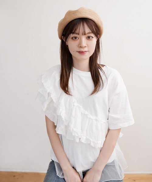 polcadot（ポルカドット）の「ねこ刺繍サーモベレー（ハンチング/ベレー帽・レディース・グレー/ブラック/ベージュ・FREE）」の19枚目の写真