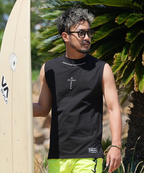 adamsJUGGLER（アダムスジャグラー）の「W/RB.エリートノースリーブ（タンクトップ・メンズ・ホワイト/ブラック・M/L/XL）」の2枚目の写真
