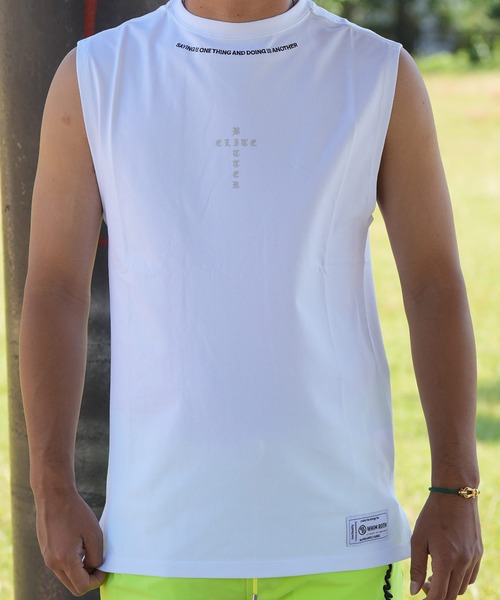 adamsJUGGLER（アダムスジャグラー）の「W/RB.エリートノースリーブ（タンクトップ・メンズ・ホワイト/ブラック・M/L/XL）」の16枚目の写真
