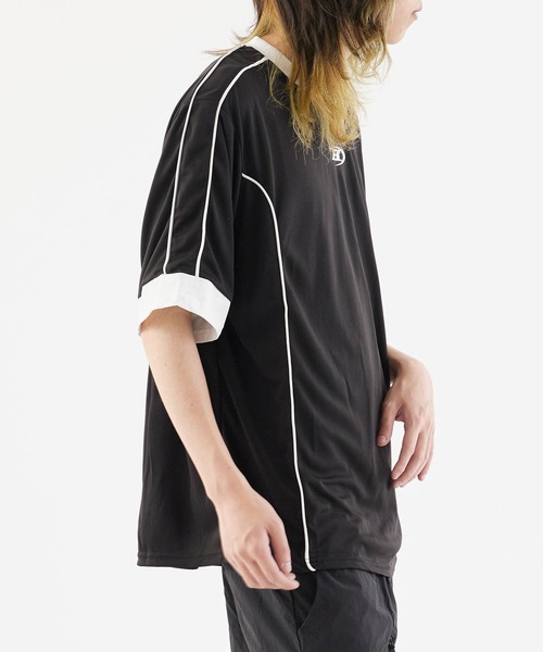 Theater code(シアターコード)の「Sporty Line Design T-Shirt/スポーティー ラインデザインTシャツ 秋 秋服メンズ 2026年秋冬(Tシャツ/カットソー・メンズ・ホワイト/ブラック・M/L)」の8枚目の写真