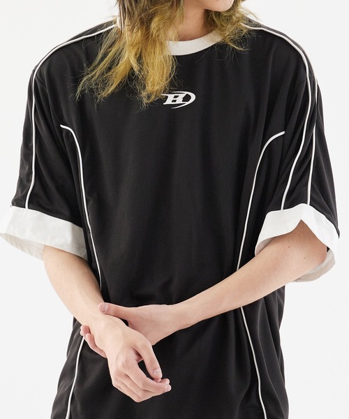 Theater code(シアターコード)の「Sporty Line Design T-Shirt/スポーティー ラインデザインTシャツ 秋 秋服メンズ 2026年秋冬(Tシャツ/カットソー・メンズ・ホワイト/ブラック・M/L)」の7枚目の写真