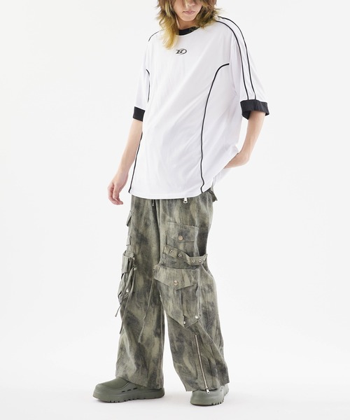 Theater code(シアターコード)の「Sporty Line Design T-Shirt/スポーティー ラインデザインTシャツ 秋 秋服メンズ 2026年秋冬(Tシャツ/カットソー・メンズ・ホワイト/ブラック・M/L)」の17枚目の写真