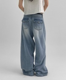 【BLACKUP】ブノンダメージワイドデニムパンツ BLACKUP ジーンズ デニム デニムパンツ 「B-DENIM」 CLASSIC