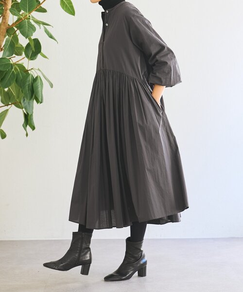 BEARDSLEY（ビアズリー）の「ギャザーワンピース（ワンピース・レディース・ダークグリーン/チャコールグレー/ネイビー・0/1/2）」の16枚目の写真