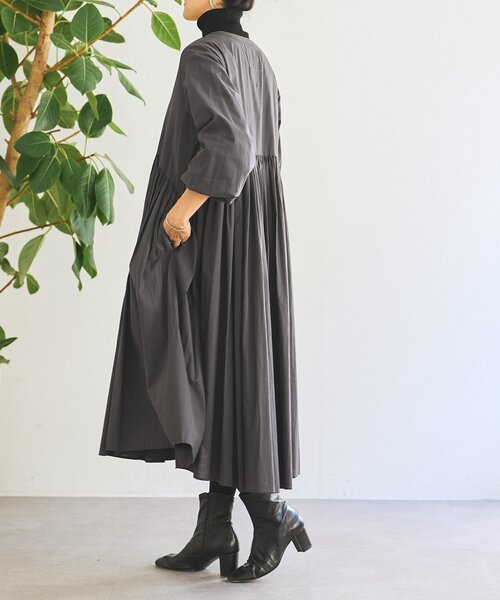 BEARDSLEY（ビアズリー）の「ギャザーワンピース（ワンピース・レディース・ダークグリーン/チャコールグレー/ネイビー・0/1/2）」の15枚目の写真