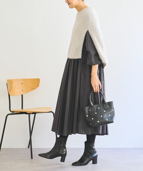 BEARDSLEY（ビアズリー）の「ギャザーワンピース（ワンピース・レディース・ダークグリーン/チャコールグレー/ネイビー・0/1/2）」の10枚目の写真