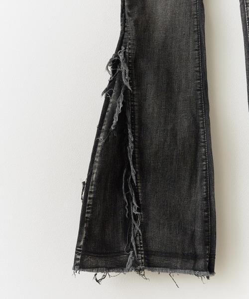 Crushed Flared Denim Pants / クラッシュ加工 フレアデニムパンツ
