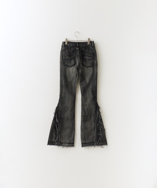 セール】Crushed Flared Denim Pants / クラッシュ加工 フレア