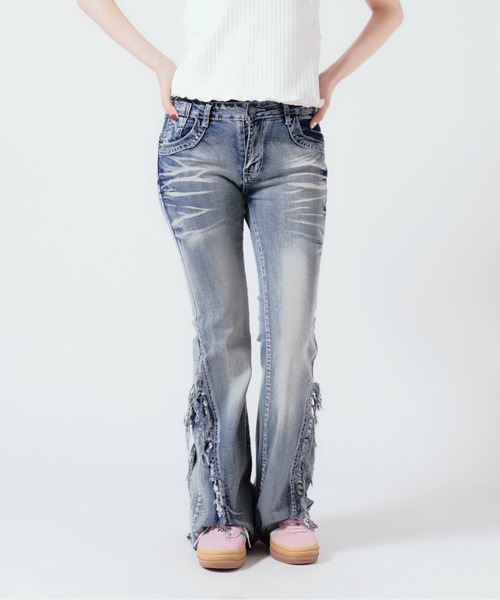 完売商品 激レア 韓国ブランド nache ナチェ フレア デニム org.jpg