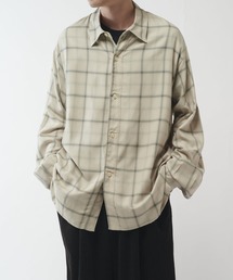 【24SS】 Lui's ルイス　チェックシャツ オンブレー ツートーンシャツ Lui's（ルイス）の「オンブレーチェックシャツ（シャツ/ブラウス