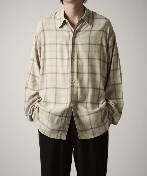 セール】レーヨンオンブレービッグシャツ（シャツ/ブラウス）｜Lui's