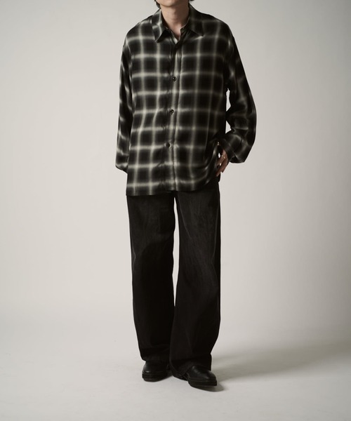 Lui's（ルイス）の「レーヨンオンブレービッグシャツ（シャツ/ブラウス