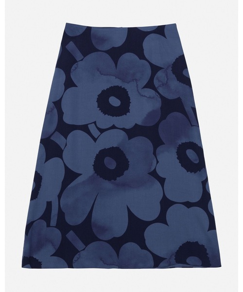 Juhlaunikko / garral skirt　Marimekko　限定 Maridenim Ruudut Unikko スカート | Maija Isola | Marimekko