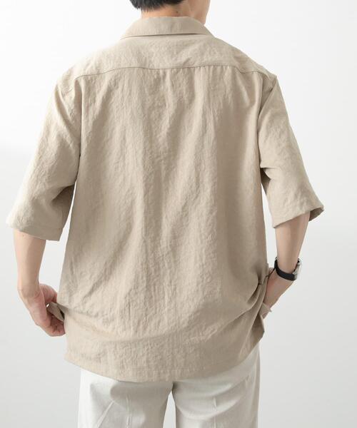 ITEMS URBANRESEARCH（アイテムズ アーバンリサーチ）の「F.S.オープンカラー半袖シャツ（シャツ/ブラウス・メンズ・グレー/ネイビー/カーキ/ベージュ・MEDIUM/LARGE）」の18枚目の写真