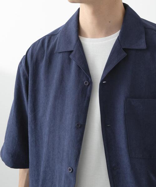 ITEMS URBANRESEARCH（アイテムズ アーバンリサーチ）の「F.S.オープンカラー半袖シャツ（シャツ/ブラウス・メンズ・グレー/ネイビー/カーキ/ベージュ・MEDIUM/LARGE）」の8枚目の写真