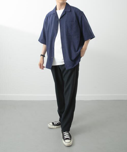 ITEMS URBANRESEARCH（アイテムズ アーバンリサーチ）の「F.S.オープンカラー半袖シャツ（シャツ/ブラウス・メンズ・グレー/ネイビー/カーキ/ベージュ・MEDIUM/LARGE）」の13枚目の写真