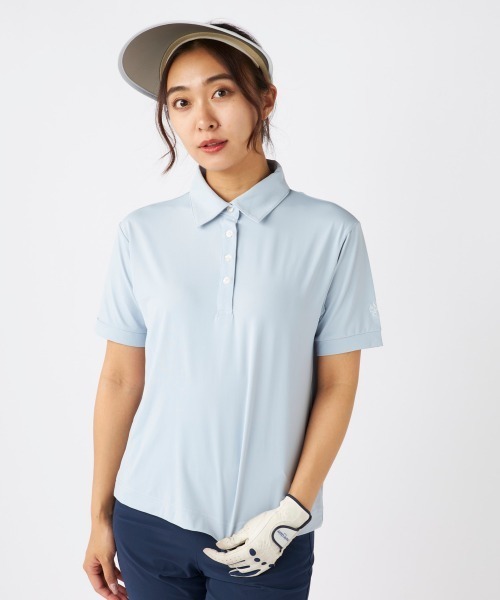 marie claire(マリ・クレール)の「【marie claire:マリ.クレール】レディース半袖シャツ 超接触冷感素材スーパーナイロンクール ゴルフ(シャツ/ブラウス・レディース・ライトグレー/ブラック/ミント・MEDIUM/LARGE/X-LARGE/XX-LARGE)」の3枚目の写真