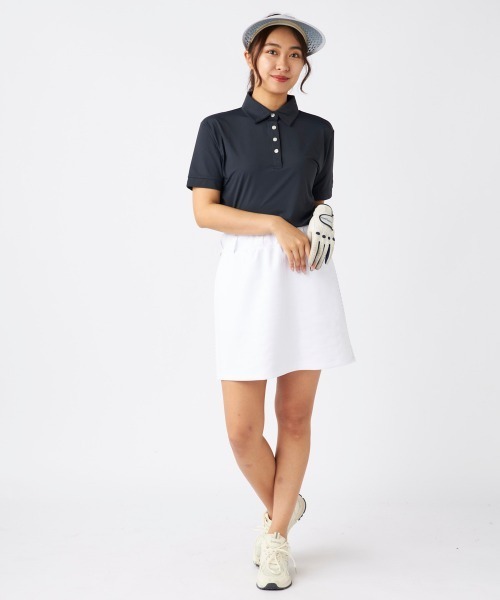 marie claire(マリ・クレール)の「【marie claire:マリ.クレール】レディース半袖シャツ 超接触冷感素材スーパーナイロンクール ゴルフ(シャツ/ブラウス・レディース・ライトグレー/ブラック/ミント・MEDIUM/LARGE/X-LARGE/XX-LARGE)」の11枚目の写真