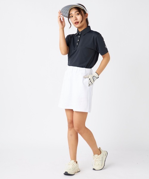 marie claire(マリ・クレール)の「【marie claire:マリ.クレール】レディース半袖シャツ 超接触冷感素材スーパーナイロンクール ゴルフ(シャツ/ブラウス・レディース・ライトグレー/ブラック/ミント・MEDIUM/LARGE/X-LARGE/XX-LARGE)」の12枚目の写真
