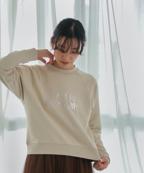 Bou Jeloud(ブージュルード)の「シルバーロゴ裏毛プルオーバー(スウェット・レディース・ブラック/アイボリー・38)」の5枚目の写真
