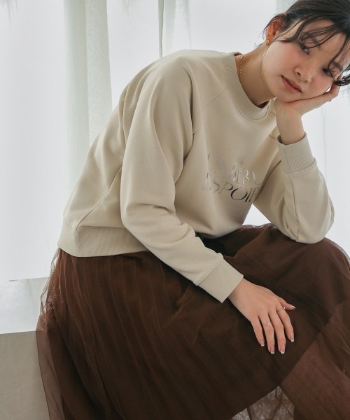 Bou Jeloud(ブージュルード)の「シルバーロゴ裏毛プルオーバー(スウェット・レディース・ブラック/アイボリー・38)」の6枚目の写真