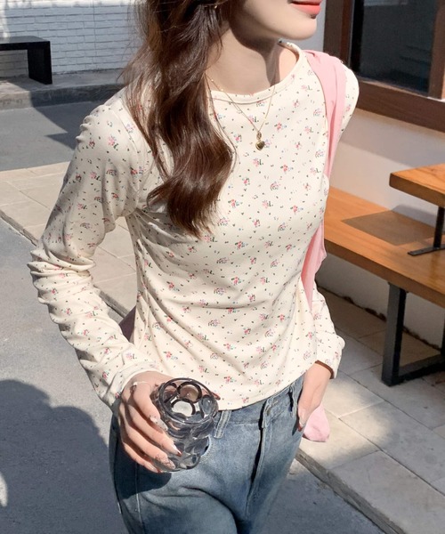 everycoco(エブリーココ)の「【3タイプ展開】小花柄ロングTシャツ(Tシャツ/カットソー・レディース・その他1/その他2/その他3・FREE)」の20枚目の写真