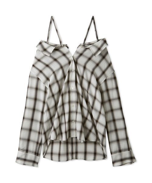 FRAY I.D（フレイアイディー）の「オンブレラメチェックアシメシャツ（シャツ/ブラウス・レディース・イエロー/ブラウン/アイボリー・F）」の22枚目の写真