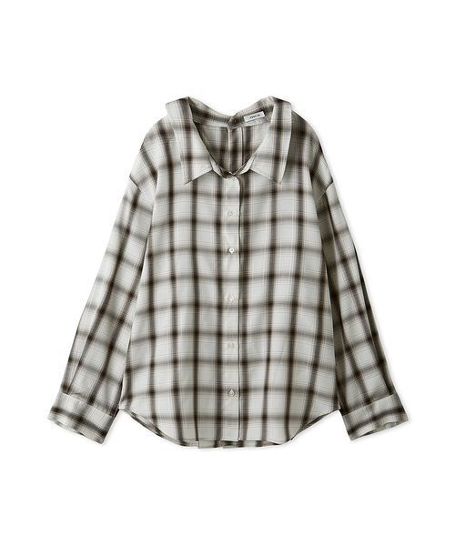 オンブレラメチェックアシメシャツ（シャツ/ブラウス）｜FRAY I.D  