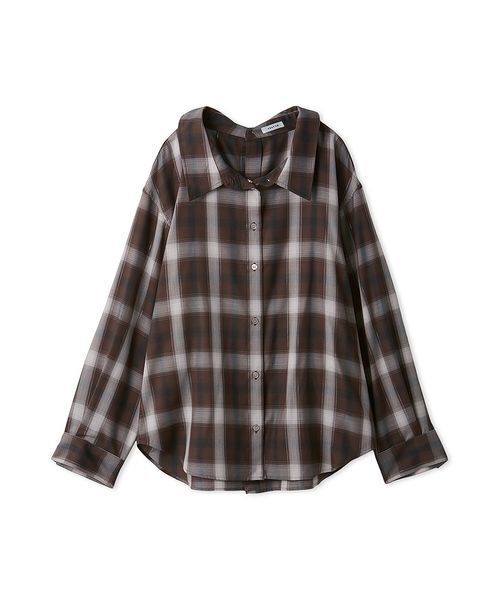 FRAY I.D（フレイアイディー）の「オンブレラメチェックアシメシャツ（シャツ/ブラウス・レディース・イエロー/ブラウン/アイボリー・F）」の21枚目の写真