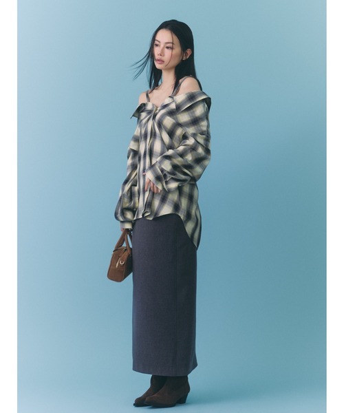 オンブレラメチェックアシメシャツ（シャツ/ブラウス）｜FRAY I.D