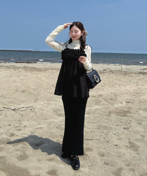 シャーリングデザインキャミチュニック（チュニック）｜hinari（ヒナリ