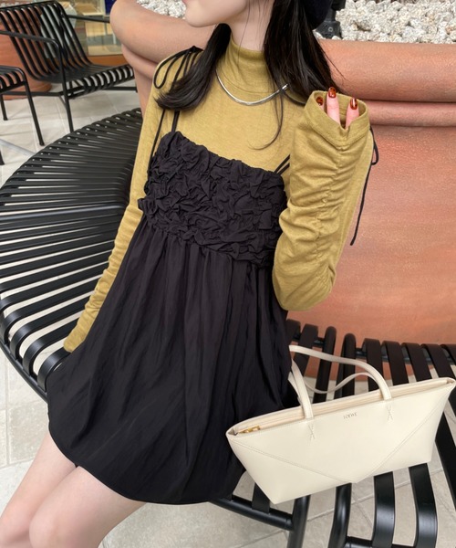 hinari シャーリングデザインキャミチュニック シャーリングデザインキャミチュニック（チュニック）｜hinari